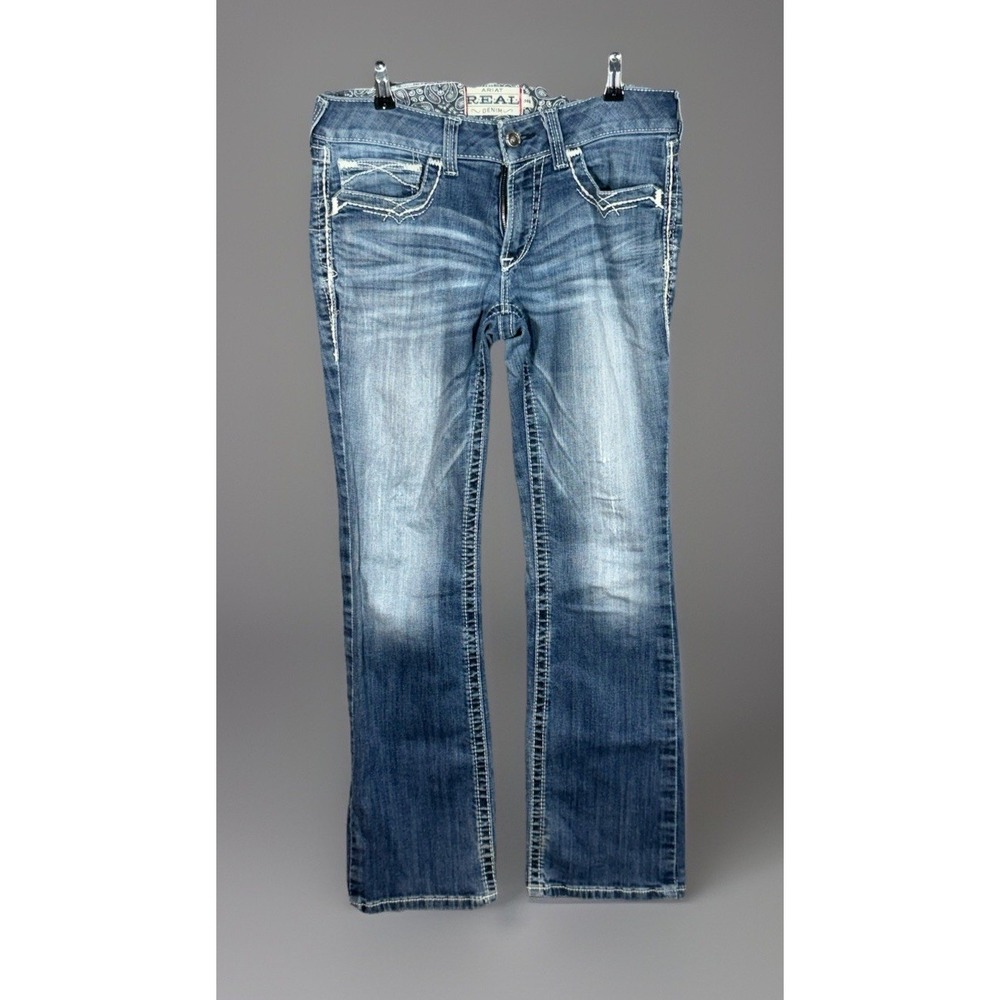 Ariat Real Denim jeans size 30R Western Bootcut Stretch - Picture 4 of 7